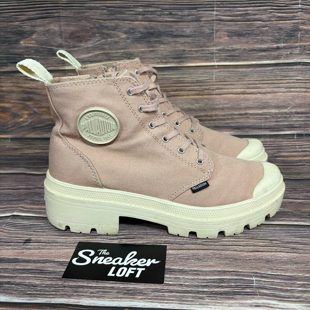 Palladium Women's Pallabase Twill Booties Pink‎ Shoes Size 8